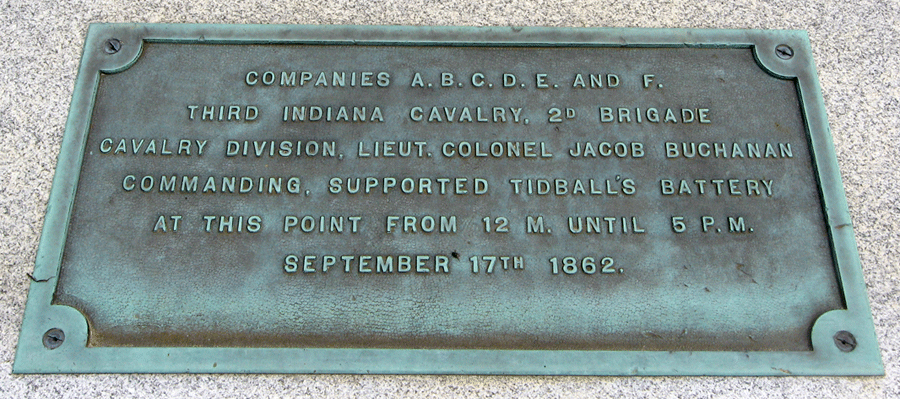 Monument to the 3rd Indiana Cavalry Regiment at Antietam