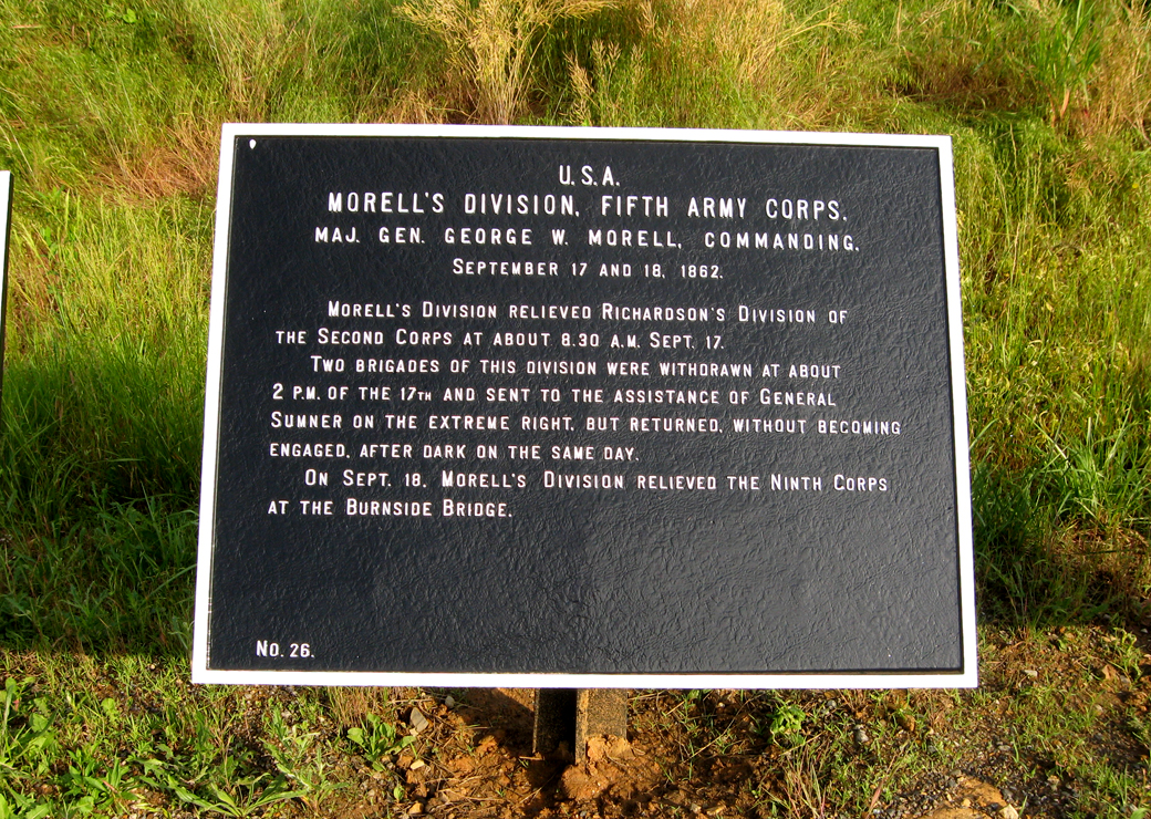 Morrel's Division, Fifth Army Corps, marker 26 of the War Department Union markers at Antietam