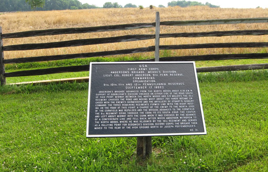 Anderson's Brigade, Meade's Division, marker 31 of the War Department Union markers at Antietam