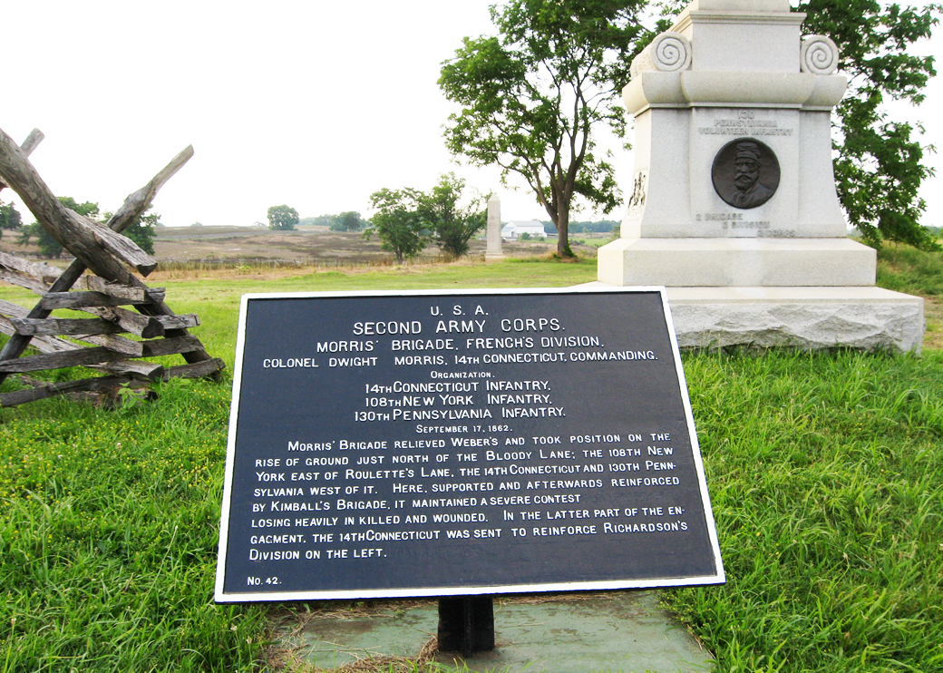 Morris' Brigade, French's Division, marker 42 of the War Department Union markers at Antietam.