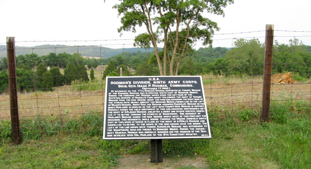 Rodman's Division, Ninth Army Corps, marker 65 of the War Department Union markers at Antietam
