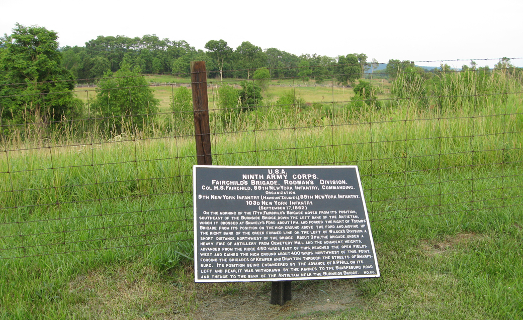 Fairchild's Brigade, Rodman's Division, marker 66 of the war Department Union markers at Antietam