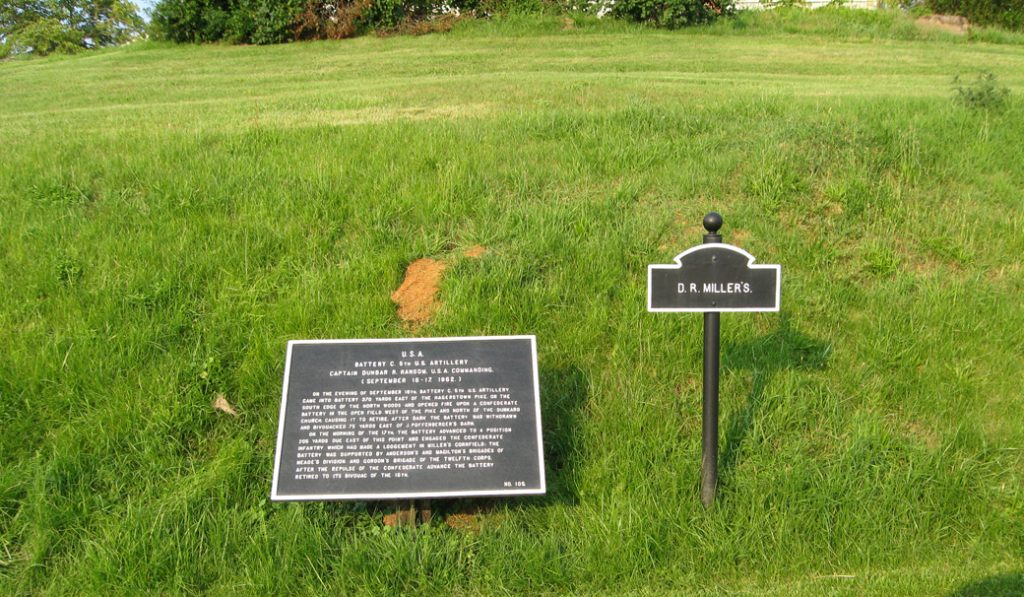 Battery C, 5th U.S. Artillery, marker 105 of the War Department Union markers at Antietam