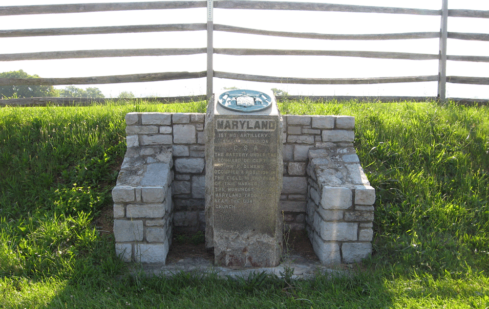 Monument to the 1st Maryland Battery (C.S.A.) "Dement's Battery" at Antietam