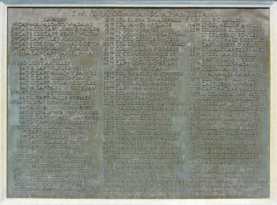 Closeup from the State of New York Monument at Antietam