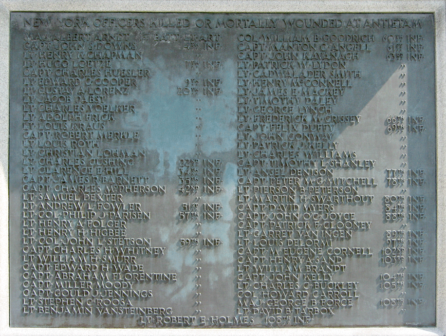 Closeup from the State of New York Monument at Antietam