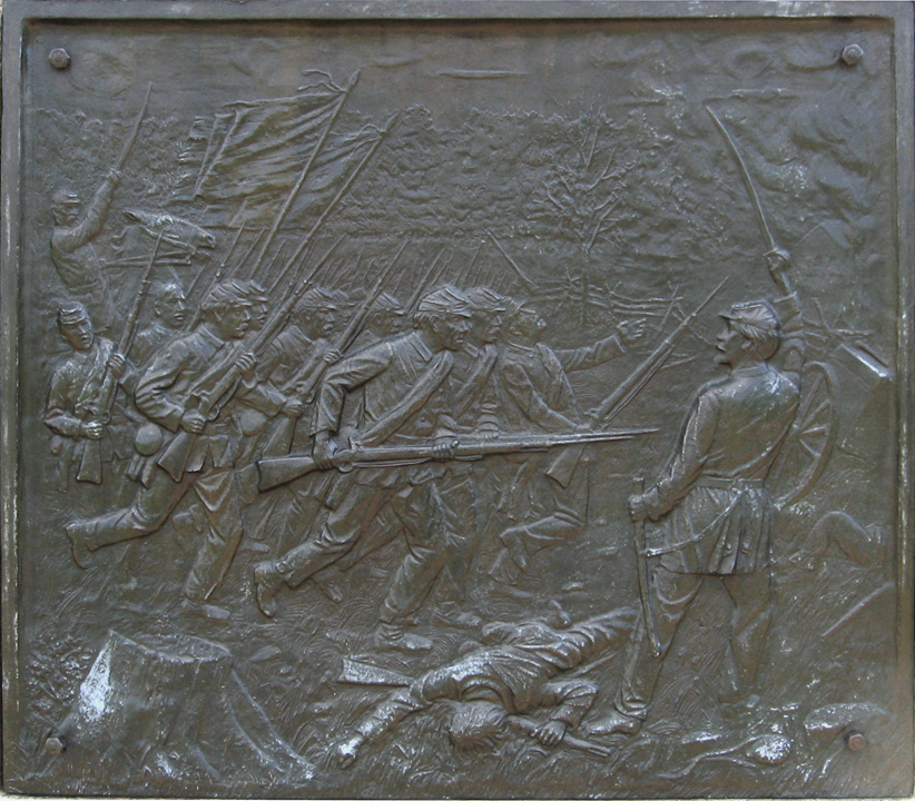 Bronze tablet from the 20th New York Infantry monument at Antietam near the visitor Center