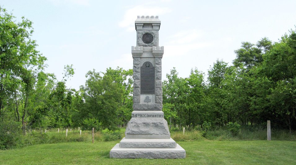 34th New York Volunteer Infantry Regiment monument at Antietam