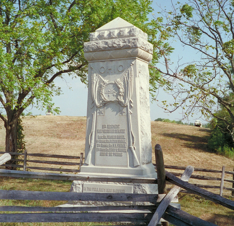 Monument to the 8th Ohio Volunteer Infantry Regiments at Antietam