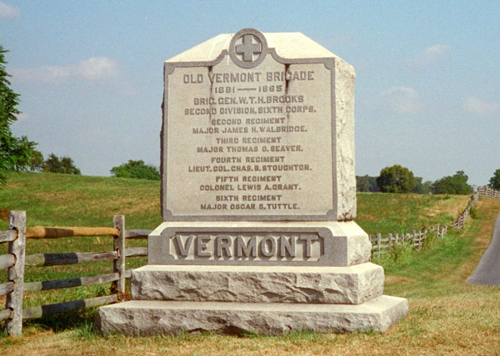 Monument to the Vermont Brigade on the Antietam battlefield