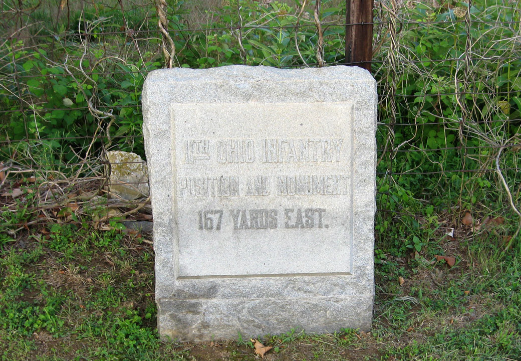 11th Ohio Volunteer Infantry Regiment marker at Antietam