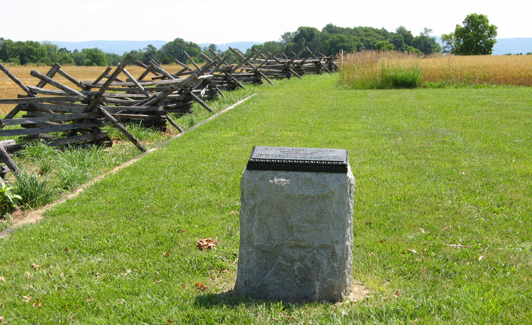 Monument to the 2nd position of the 13th New Jersey Volunteer Infantry Regiment at Antietam