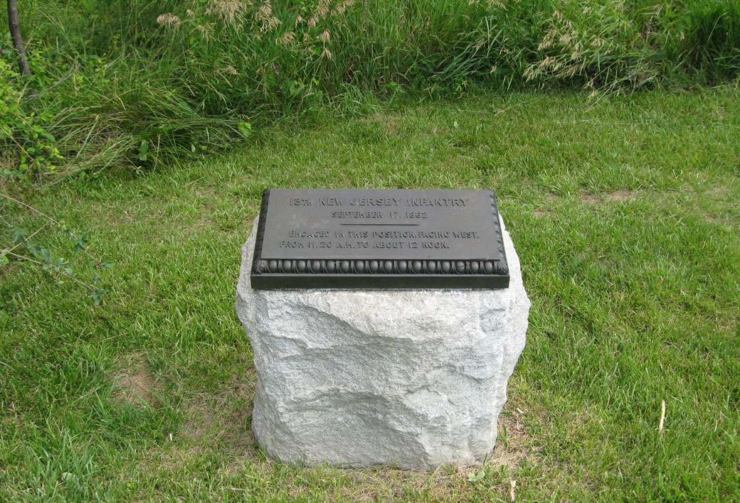 Monument to the 3rd position of the 13th New Jersey Volunteer Infantry Regiment at Antietam