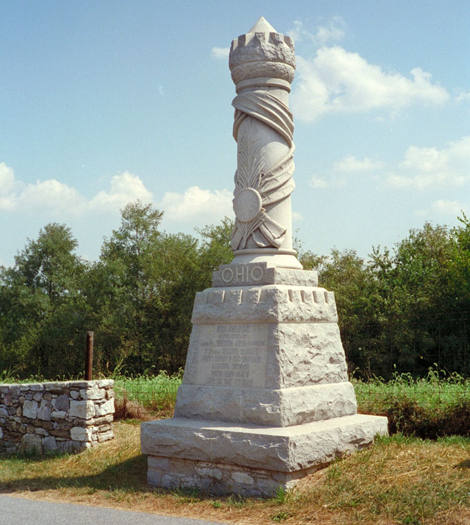 30th Ohio Volunteer Infantry Regiment monument at Antietam