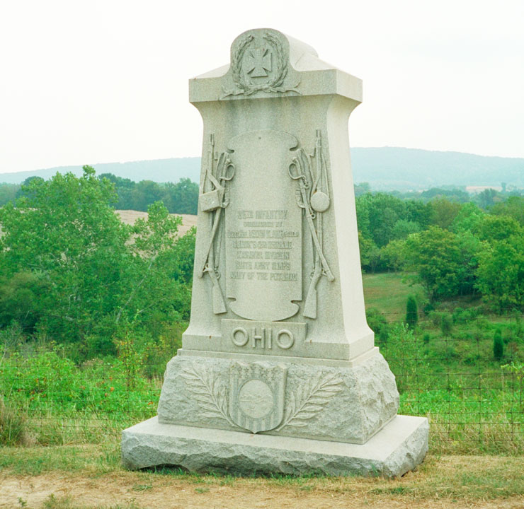 36th Ohio Volunteer Infantry Regiment monument at Antietam