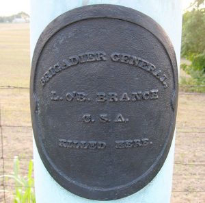 Tablet from the "Mortuary Cannon" Monument to Brigadier General Lawrence O'Bryan Branch at Antietam