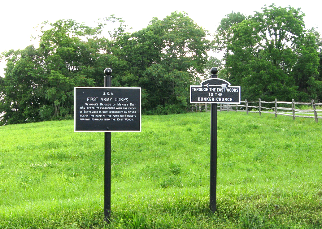 Seymour's Bivouac marker at Antietam