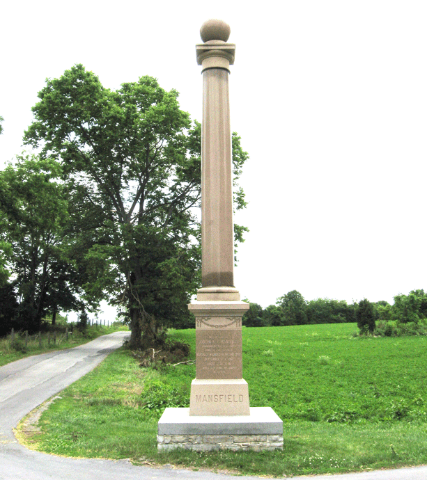 Monument to Major General Joseph K. F. Mansfield at Antietam