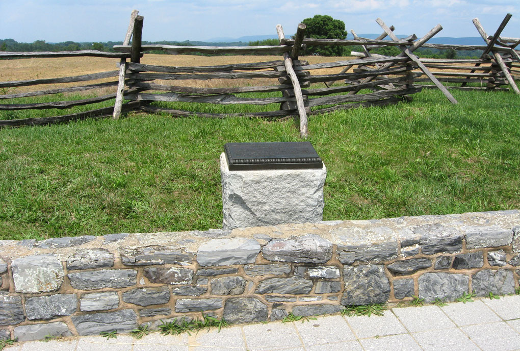 Sunken Road monument to Hexamer's New Jersey Battery (Battery A) at Antietam