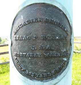 Tablet from the Monument to Union Brigadier General Isaac P. Rodman at Antietam