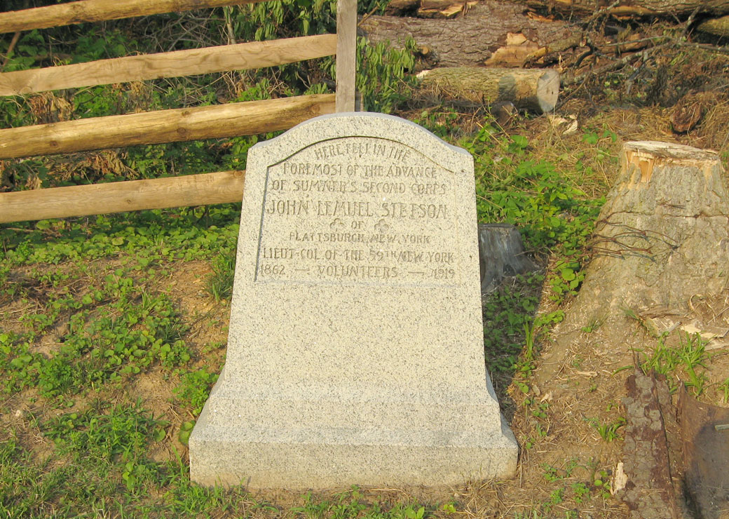 Monument to Union Lieutenant Colonel John L. Stetson at Antietam