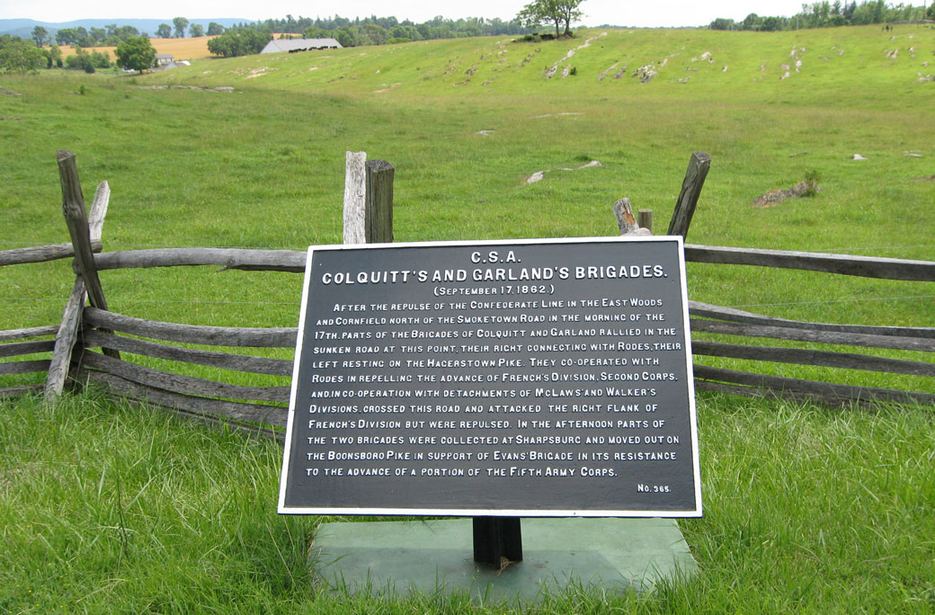 Colquitt and Garland's Brigades, marker 356 of the War Department Confederate markers at Antietam