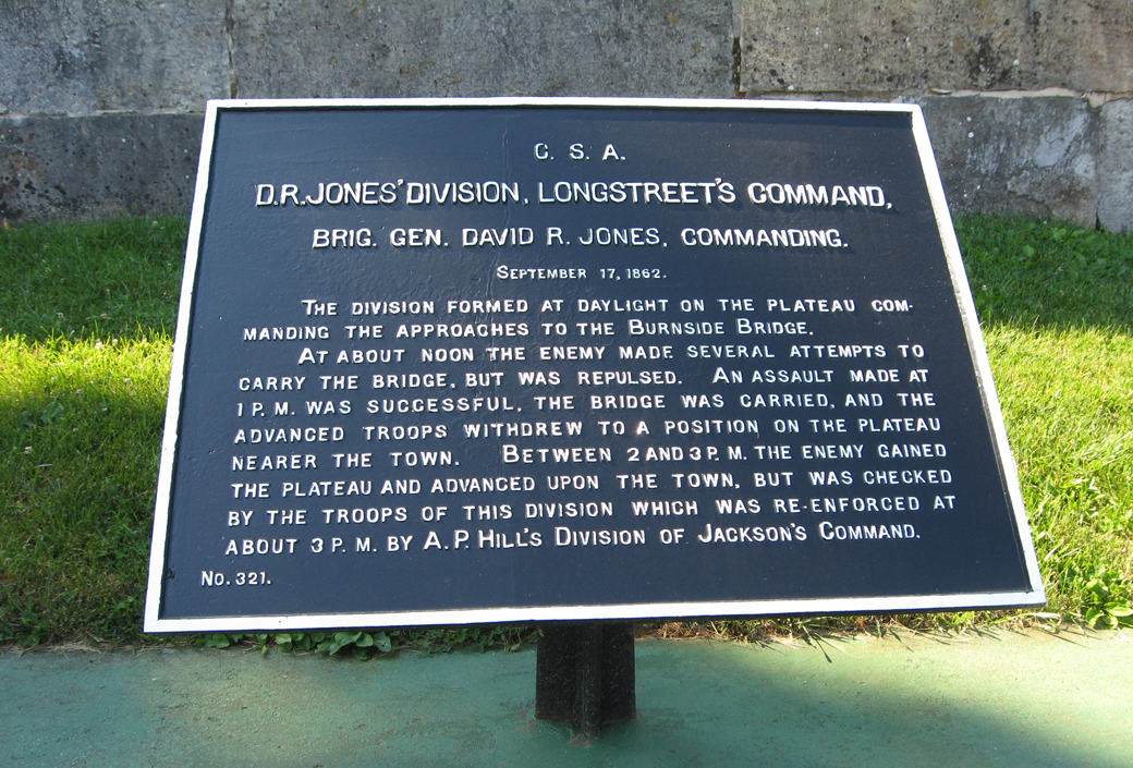 D.R.Jones' Division, Longstreet's Command, marker 321 of the War Department Confederate markers at Antietam