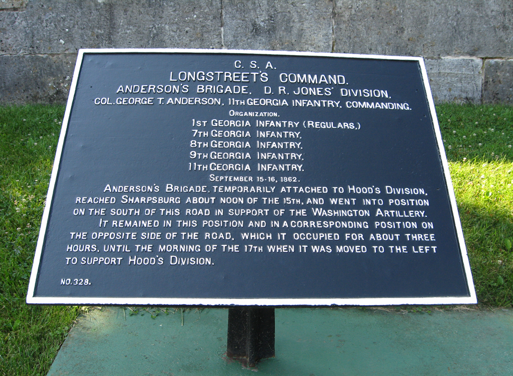 Anderson's Brigade, D. R. Jones' Division, marker 328 of the War Department Confederate markers at Antietam