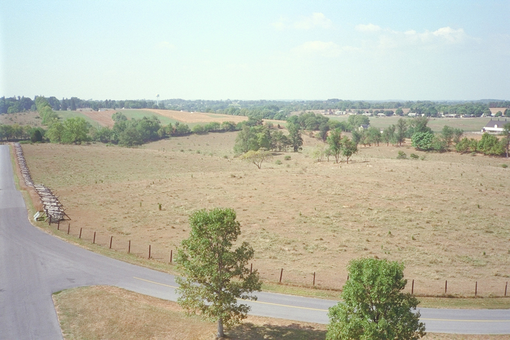View to the south from the Observation Tower on the Antietam battlefield