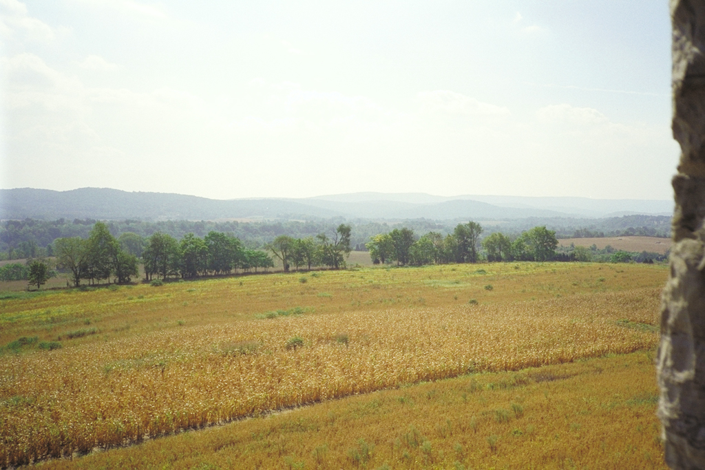 View to the northeast from the Observation Tower on the Antietam battlefield
