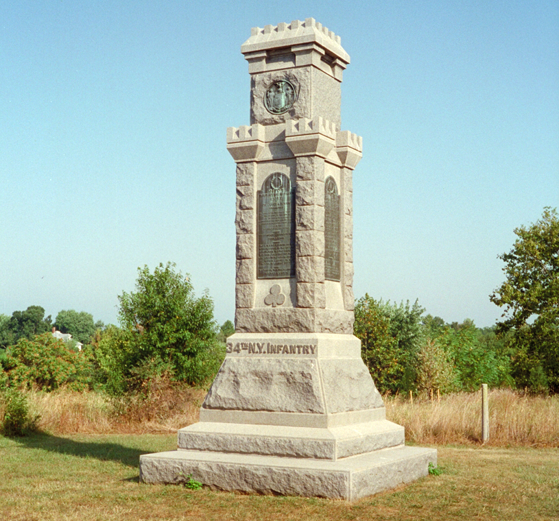 34th New York Volunteer Infantry Regiment monument at Antietam