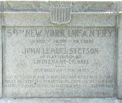Closeup from the 59th New York Volunteer Infantry Regiment monument at Antietam