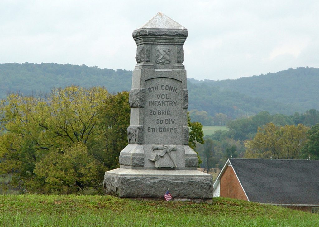 Monument to the 8th Connecticut Infantry at Antietam