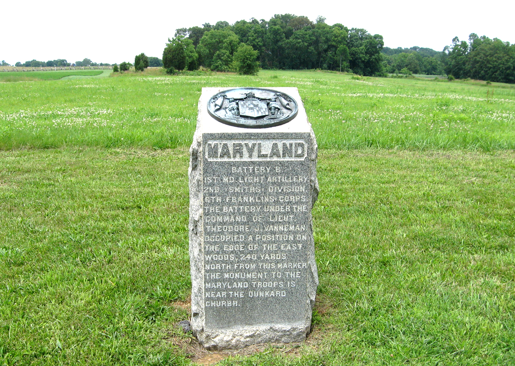Monument to Battery B, 1st Maryland Light Artillery at Antietam