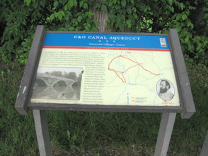 Stonewall Changes Course wayside marker at Williamsport